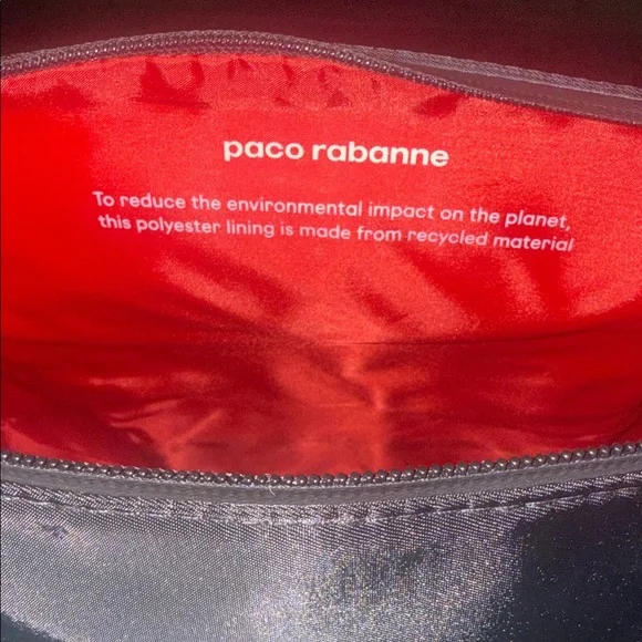 Paco Rabanne Logo Duffle Bag Black Gym Travel Weekender NWOT